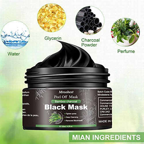 Peel Off Face Mask, Charcoal Peel Off Black Mask, Deep Cleansing Facial Mask,...