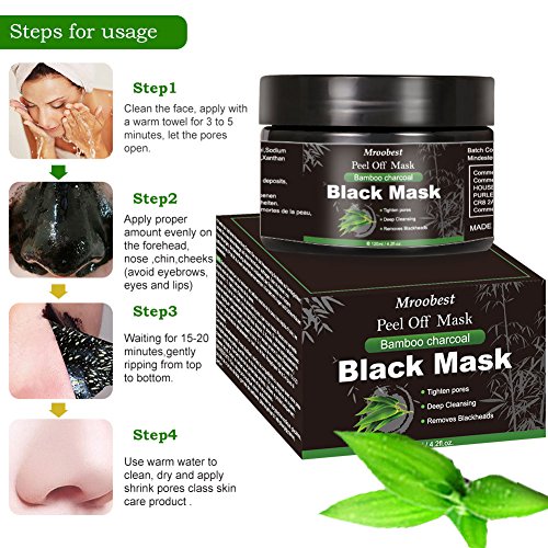 Peel Off Face Mask, Charcoal Peel Off Black Mask, Deep Cleansing Facial Mask,...