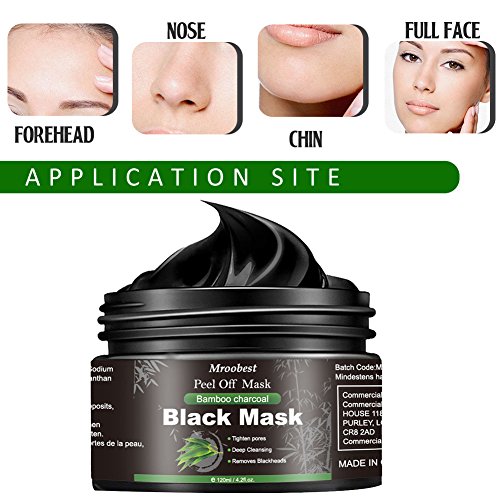 Peel Off Face Mask, Charcoal Peel Off Black Mask, Deep Cleansing Facial Mask,...