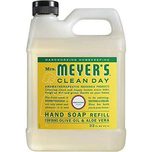 Mrs. Meyer's Hand Soap Variety, 1 Honey Suckle Refill, 1 Honey Suckle Hand So...