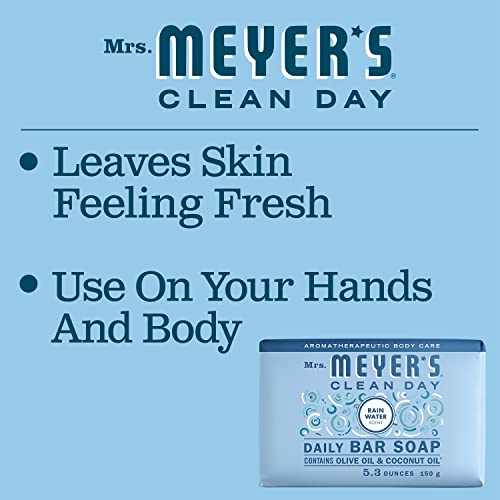 Mrs. Meyer's Clean Day Bar Soap, Use as Body Wash or Hand Soap, Cruelty Free ...