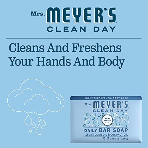 Mrs. Meyer's Clean Day Bar Soap, Use as Body Wash or Hand Soap, Cruelty Free ...