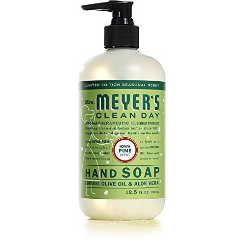 MRS. MEYER'S CLEAN DAY Holiday Hand Soap Bundle (Peppermint, Iowa Pine, and O...