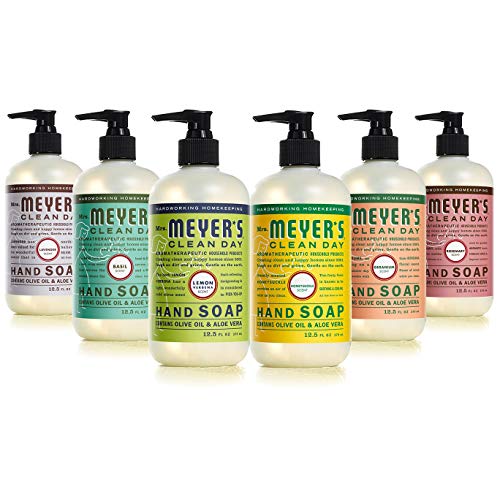 MRS. MEYER'S CLEAN DAY Liquid Hand Soap 12.5 OZ Scents Variety Pack 6 ( Rosem...
