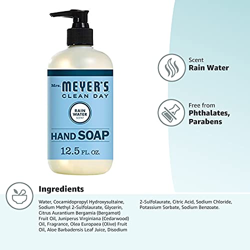 Mrs. Meyer's Clean Day Liquid Hand Soap, Cruelty Free and Biodegradable Hand ...