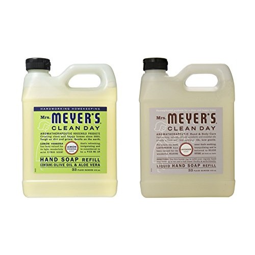 MRS. MEYER'S CLEAN DAY Liquid Hand Soap Lavender & Lemon Verbena, 33 Oz Refil...