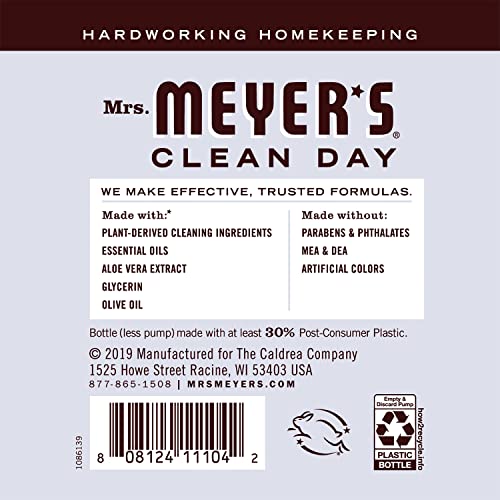 MRS. MEYER'S CLEAN DAY Liquid Hand Soap, Lavender Scent, Set Includes Refill ...