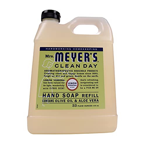 Mrs. Meyer's Clean Day Liquid Hand Soap Refill Bottle, Lemon Verbena Scent, 3...