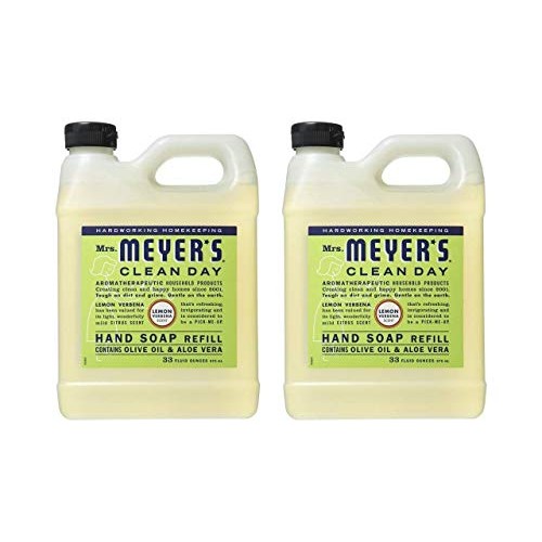 Mrs. Meyer's Clean Day Liquid Hand Soap Refill Bottle, Lemon Verbena Scent, 3...
