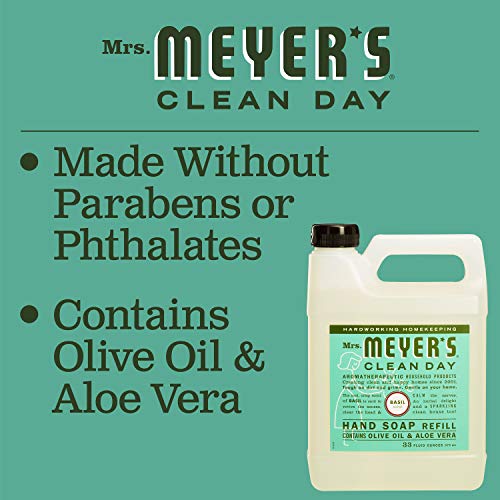 Mrs. Meyer's Clean Day Liquid Hand Soap Refill, Cruelty Free and Biodegradabl...
