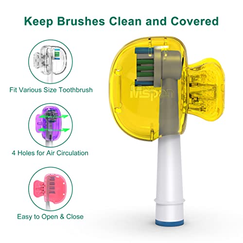 Mspan Toothbrush Head Cover Cap: Tooth Brush Protector Clip Compatible with O...