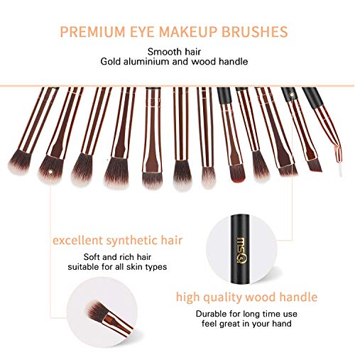 MSQ Eye Makeup Brushes 12pcs Rose Gold Eyeshadow Makeup Brushes Set with Soft...