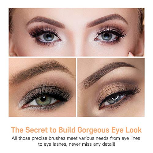 MSQ Eye Makeup Brushes 12pcs Rose Gold Eyeshadow Makeup Brushes Set with Soft...