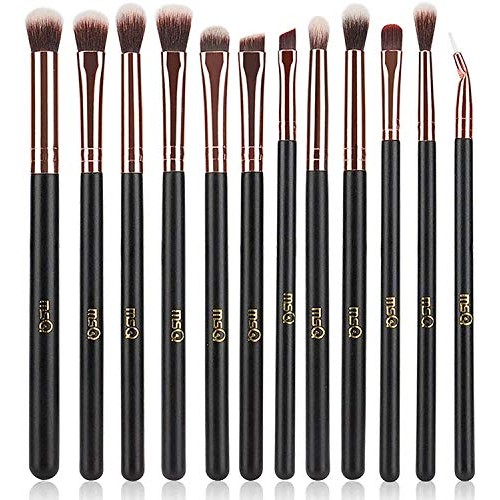MSQ Eye Makeup Brushes 12pcs Rose Gold Eyeshadow Makeup Brushes Set with Soft...