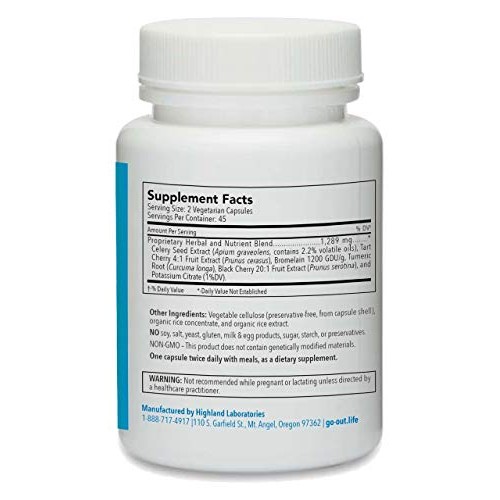 Uric Acid Support Supplement – Go-Out Tart Cherry Extract Capsules for SUSTAI...