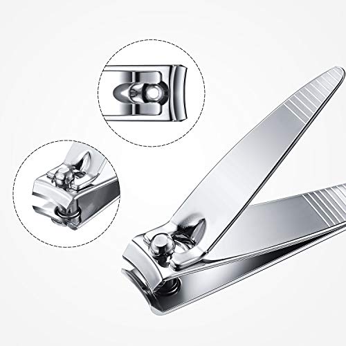 100 Pieces Nail Clippers Flat Toenail Clippers Stainless Steel Fingernails Po...