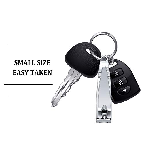 100 Pieces Nail Clippers Flat Toenail Clippers Stainless Steel Fingernails Po...