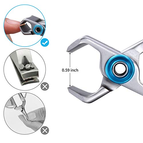 2 Pieces Oversized Thick Nail Clippers for Thick Toenails or Tough Fingernail...