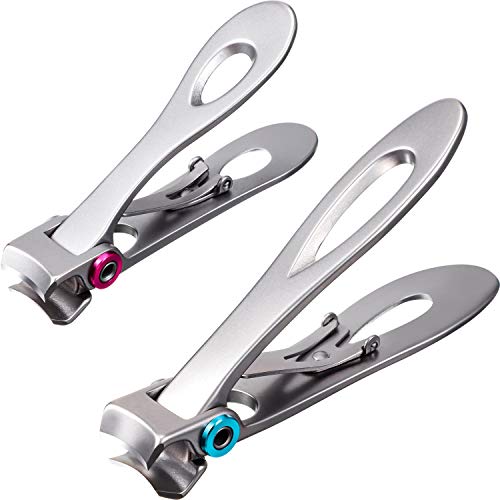 2 Pieces Oversized Thick Nail Clippers for Thick Toenails or Tough Fingernail...