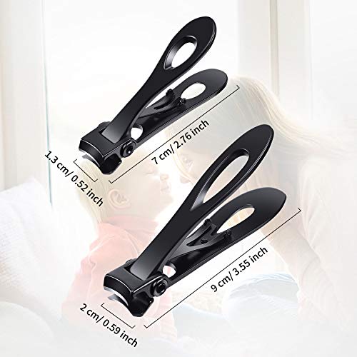 2 Pieces Oversized Thick Nail Clippers Wide Jaw Nail Cutter for Thick Toenail...