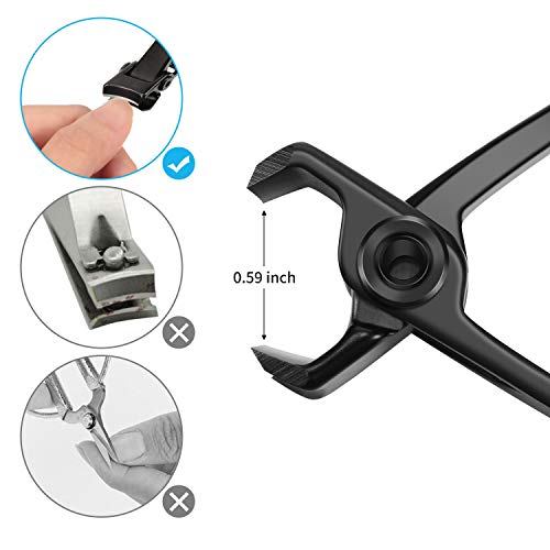 2 Pieces Oversized Thick Nail Clippers Wide Jaw Nail Cutter for Thick Toenail...