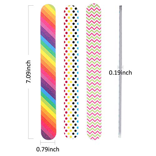 20 Pieces Nail File Emery Boards Nail Buffer File Nail Art Tools for Women Girls