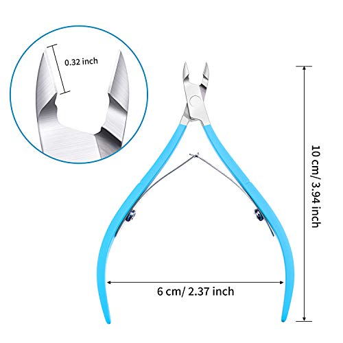 3 Packs Cuticle Cutter Cuticle Nippers Pointed Blade Cuticle Trimmer Stainles...