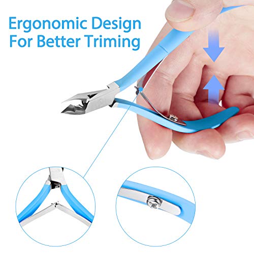 3 Packs Cuticle Cutter Cuticle Nippers Pointed Blade Cuticle Trimmer Stainles...