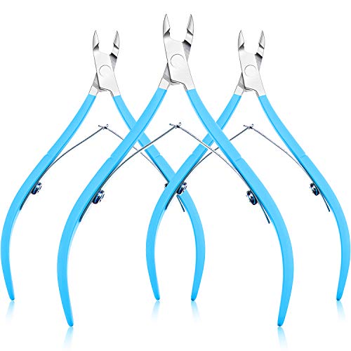 3 Packs Cuticle Cutter Cuticle Nippers Pointed Blade Cuticle Trimmer Stainles...