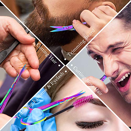 3 Pieces Curved Nail Scissors Stainless Steel Small Nail Scissors Nose Hair S...