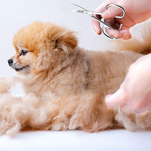 3 Pieces Cuticle Curved Scissors Manicure Scissors Stainless Steel Facial Hai...