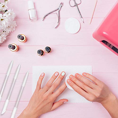 3 Pieces Glass Cuticle Pusher Cuticle Remover Glass Nail File Dual-Ended Mani...