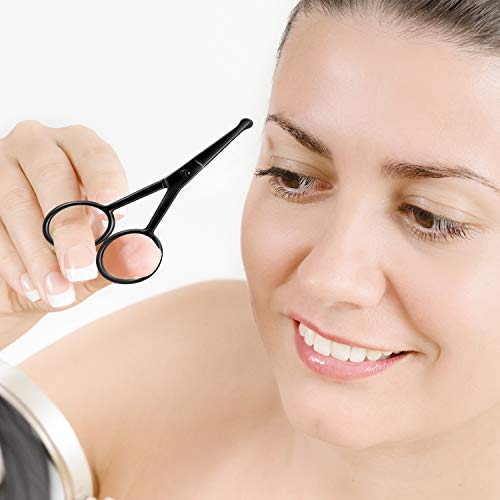 3 Pieces Nose Hair Scissors Rounded Tip Scissors Facial Hair Scissors Stainle...