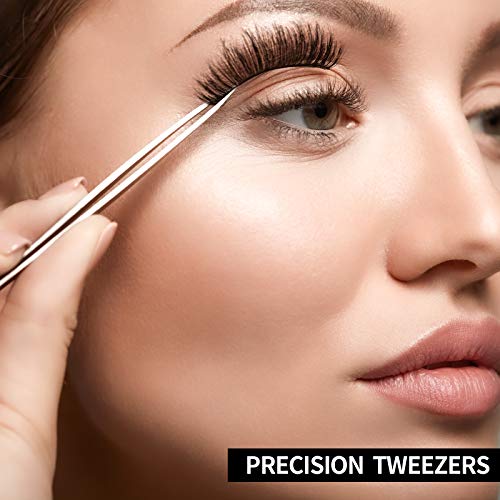 3 Pieces Straight Pointed Tip Tweezers Isolating Tweezers Eyelash Extensions ...