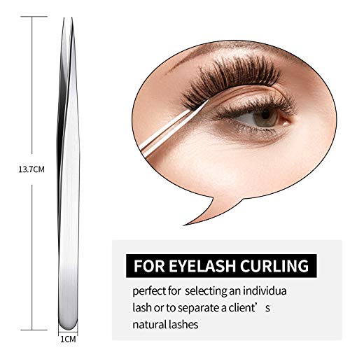 3 Pieces Straight Pointed Tip Tweezers Isolating Tweezers Eyelash Extensions ...