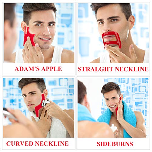 4 Pieces Beard Shaping and Haircut Tool Kit, Beard Shaping Tool, Neckline Tem...
