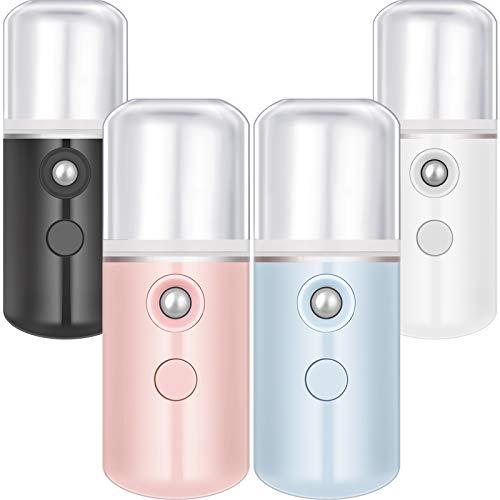 4 Pieces Portable Nano Facial Mister 30 ml Handy Nano Mist Sprayer USB Mini F...