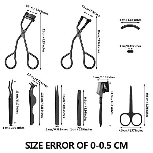 48 Pieces Eyelash Curler Makeup Tools Set, Include Mini Eyelash Curler Kit, E...