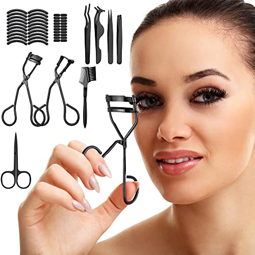 48 Pieces Eyelash Curler Makeup Tools Set, Include Mini Eyelash Curler Kit, E...