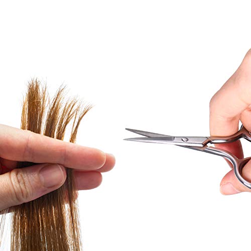 5 Pieces Small Straight Tip Nose Hair Scissor for Grooming, Stainless Steel M...