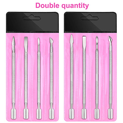 8 Pieces Cuticle Pusher and Cutter Set, Stainless Steel Cuticle Nipper Cutter...