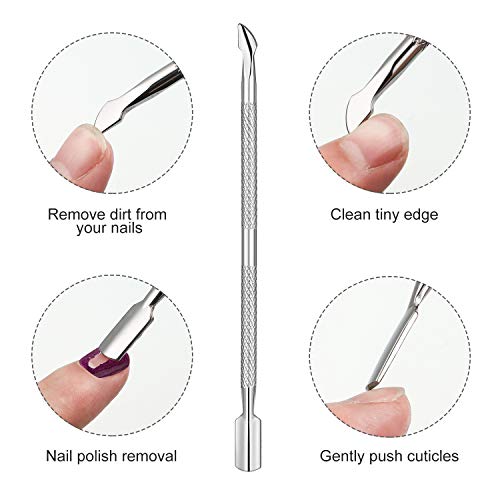 8 Pieces Cuticle Pusher and Cutter Set, Stainless Steel Cuticle Nipper Cutter...