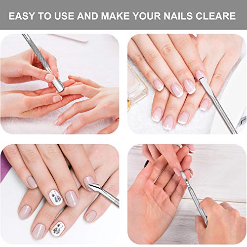 8 Pieces Cuticle Pusher and Cutter Set, Stainless Steel Cuticle Nipper Cutter...