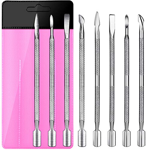 8 Pieces Cuticle Pusher and Cutter Set, Stainless Steel Cuticle Nipper Cutter...