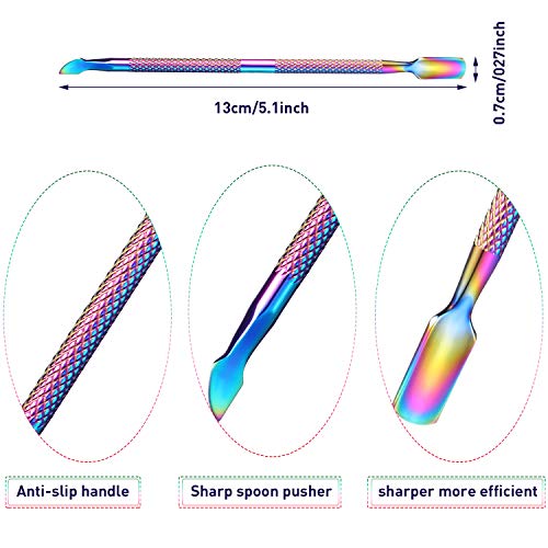 8 Pieces Cuticle Trimmer with Cuticle Pusher Stainless Steel Cuticle Remover ...