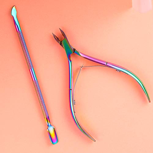 8 Pieces Cuticle Trimmer with Cuticle Pusher Stainless Steel Cuticle Remover ...