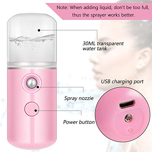 8 Pieces Nano Sprayer Nano Facial Mister Portable Mini Face Mist Handy Spraye...