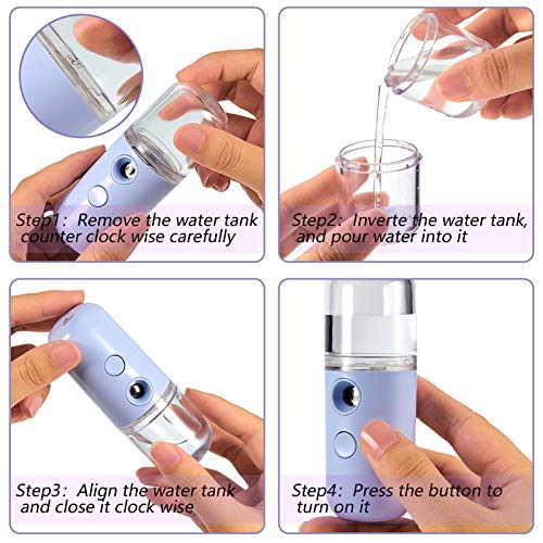 8 Pieces Nano Sprayer Nano Facial Mister Portable Mini Face Mist Handy Spraye...