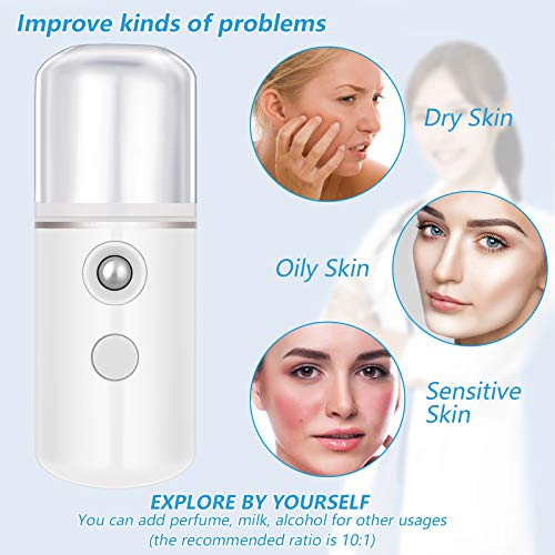 8 Pieces Nano Sprayer Nano Facial Mister Portable Mini Face Mist Handy Spraye...