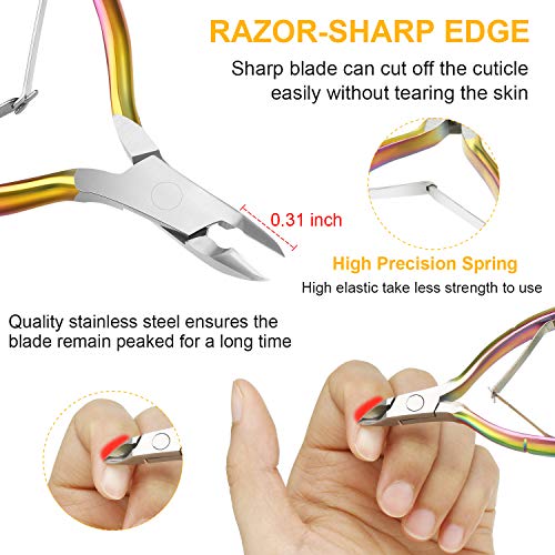 Acrylic Nail Clipper False Nail Tips Clipper Cuticle Trimmer Nipper with Cuti...